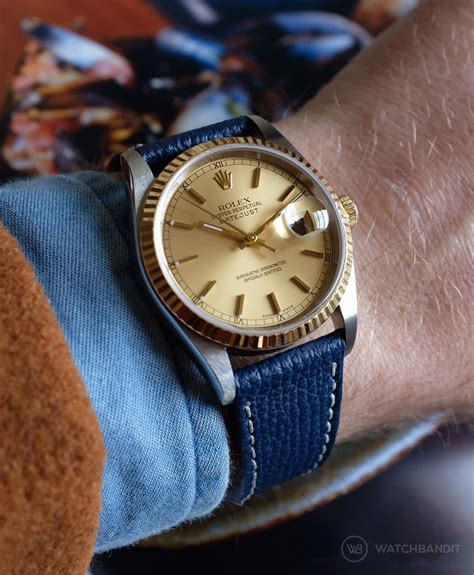 best leather strap for rolex datejust|rolex datejust strap guide.